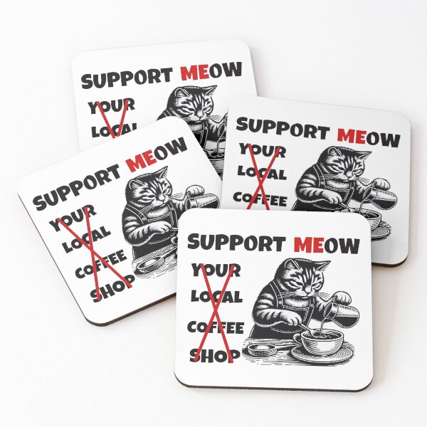 Item preview, Cat Barista – Cute Feline Artwork, MEOW Gift for Men and Women, Funny Coffee Lover Graphic designed and sold by MagicShop3000.