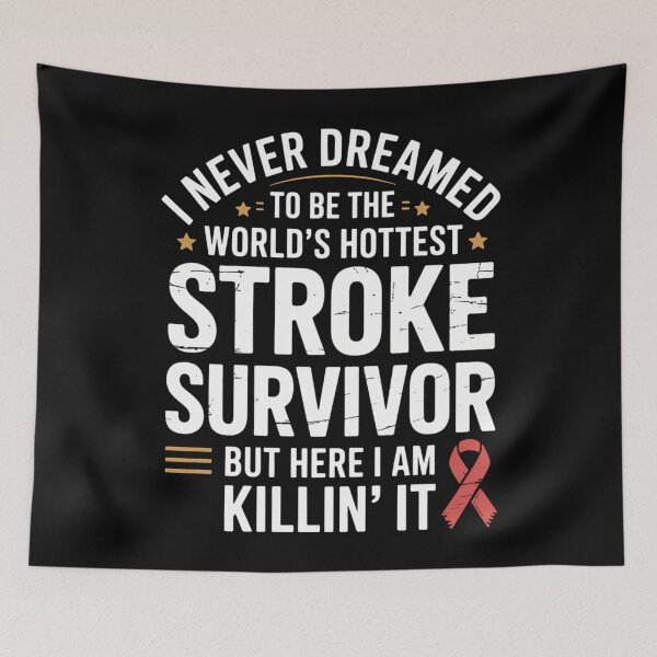 Item preview, Funny Stroke Survivor Humor Ribbon Stroke Support designed and sold by WalshDrawnLaugh.