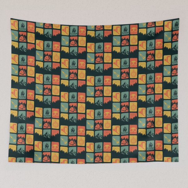 Item preview, Camping Vintage Retro Tents Mountains Campers designed and sold by Aitana13flour.