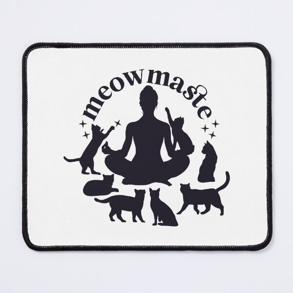 Item preview, Meowmaste Cat Yoga Silhouette – Meditating With Cats Design designed and sold by chillaxcats.