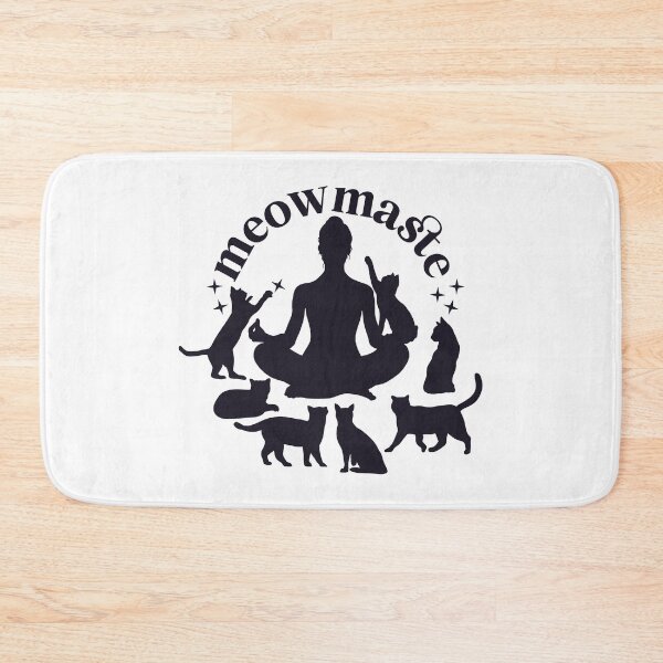 Item preview, Meowmaste Cat Yoga Silhouette – Meditating With Cats Design designed and sold by chillaxcats.