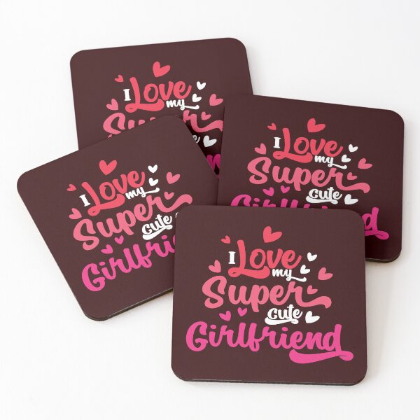 Item preview, Romantic Typography I Love My Cute Girlfriend designed and sold by FemmePod.