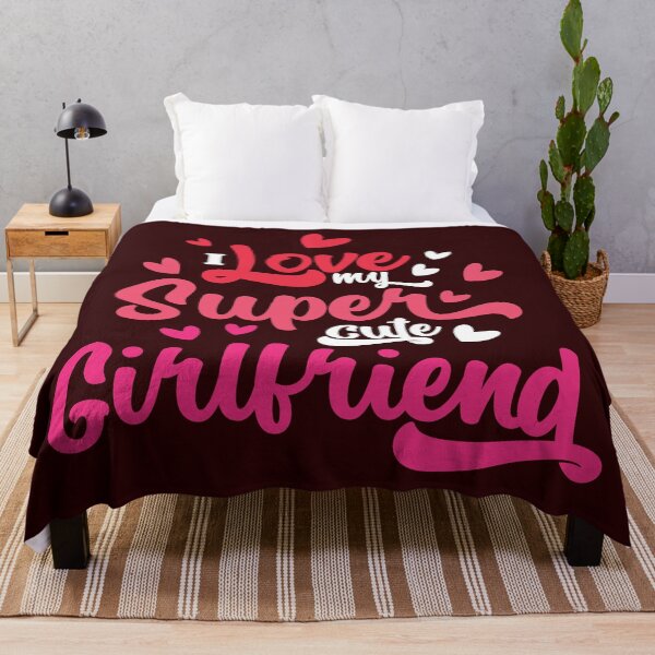 Item preview, Romantic Typography I Love My Cute Girlfriend designed and sold by FemmePod.