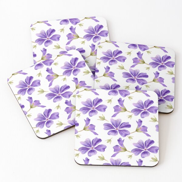 Item preview, Floral Design 243 Purple Watercolor Floral Pattern designed and sold by Kimmi graphics.