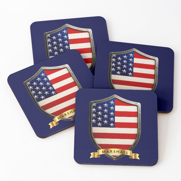 Item preview, Marshall Family USA Shield, Stars & Stripes Heritage Crest designed and sold by Highlandkings.