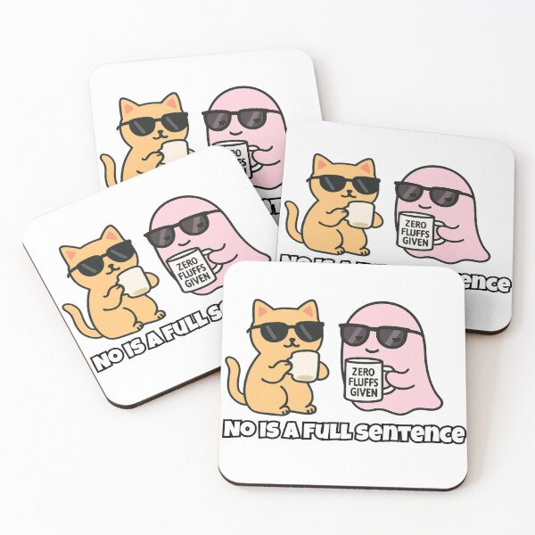 Item preview, No Is a Full Sentence – Legendary Duo Cat & Ghost designed and sold by Vibe Check Central.