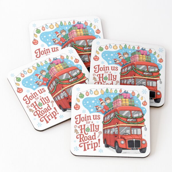 Item preview, Christmas Road Trip Scene with Children, Lights, and Snowflakes designed and sold by SplashTastic.