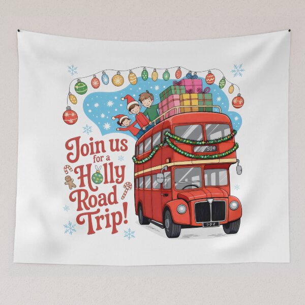 Item preview, Christmas Road Trip Scene with Children, Lights, and Snowflakes designed and sold by SplashTastic.