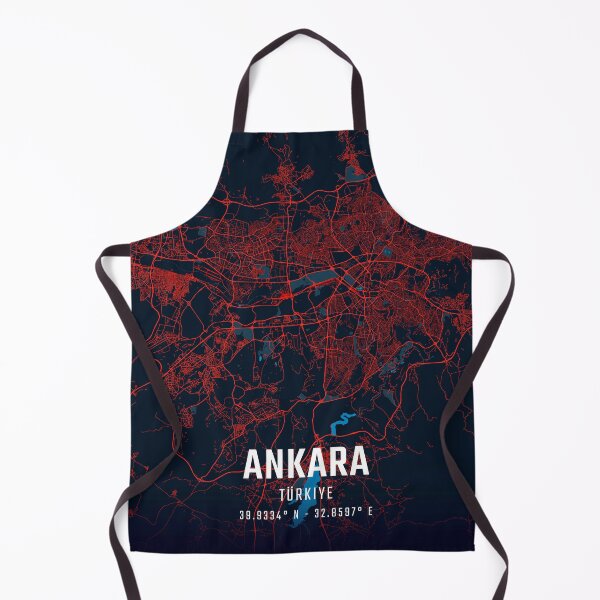 Artikelvorschau, Ankara Rot & Blau Minimalistische Karte entworfen und verkauft von HomeLivingCo.