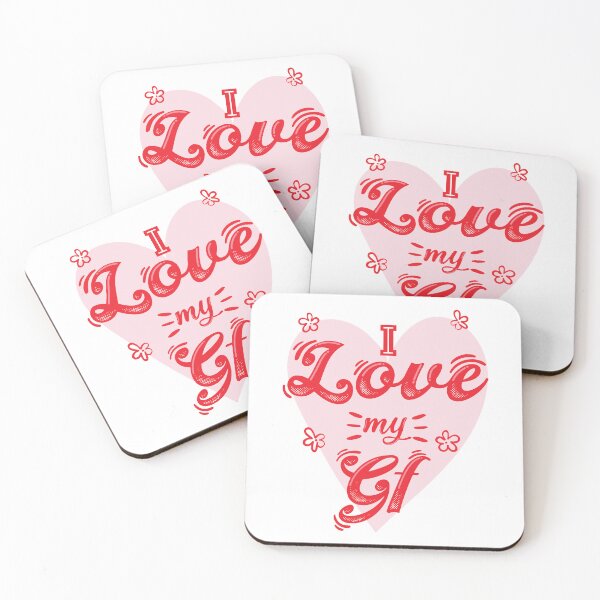 Item preview, Romantic Pink Heart I Love My GF designed and sold by FemmePod.