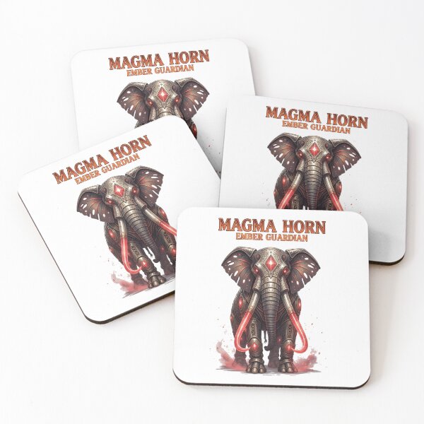Item preview, Magma Horn – Ember Guardian Mecha Elephant designed and sold by ValeronPrints.