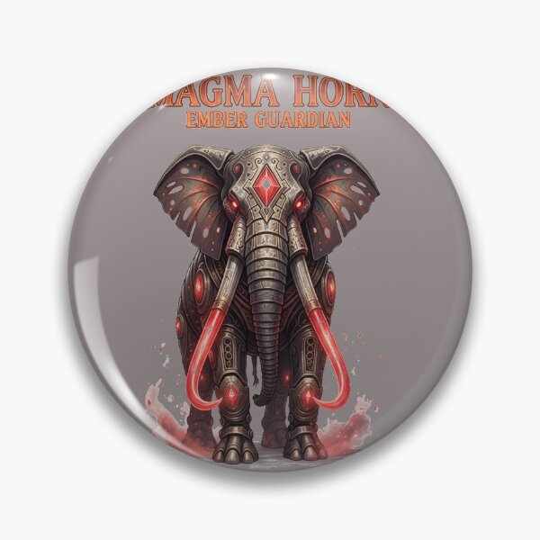 Item preview, Magma Horn – Ember Guardian Mecha Elephant designed and sold by ValeronPrints.