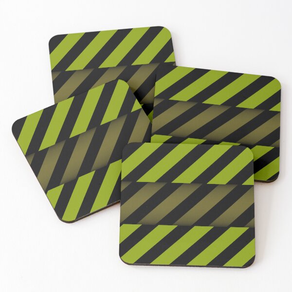 Item preview, Offset black and yellow stripes repeating pattern designed and sold by The Frog Pond Arts.
