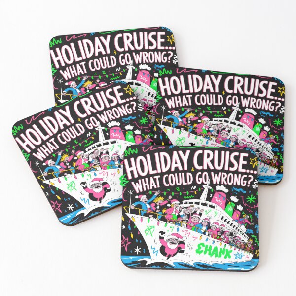 Item preview, Humorous Christmas Cruise in Vibrant Neon Style designed and sold by SplashTastic.