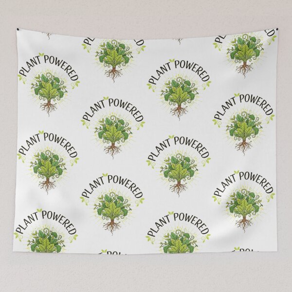 Item preview, plant powered graphic plant power design for plant based designed and sold by LuxeGraphix.