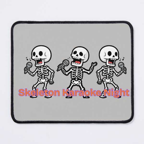 Item preview, Skeleton Karaoke Night – Funny Halloween Party Design designed and sold by AgataUrbanska.