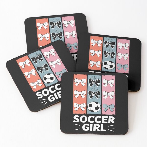Item preview, Cute Soccer Girl Coquette Bow Soccer Girl Soccer Brushstroke designed and sold by BlackStars3Neon.