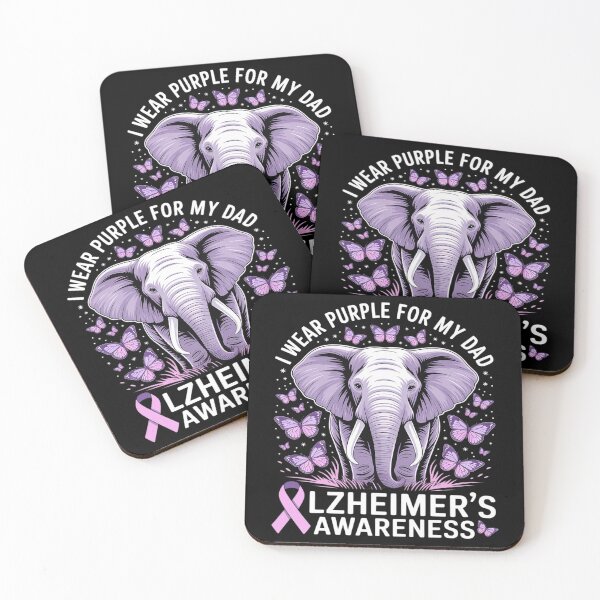 Item preview, Dad Alzheimer's Awareness Elephant Wear Purple For My Dad designed and sold by BlackStars3Neon.