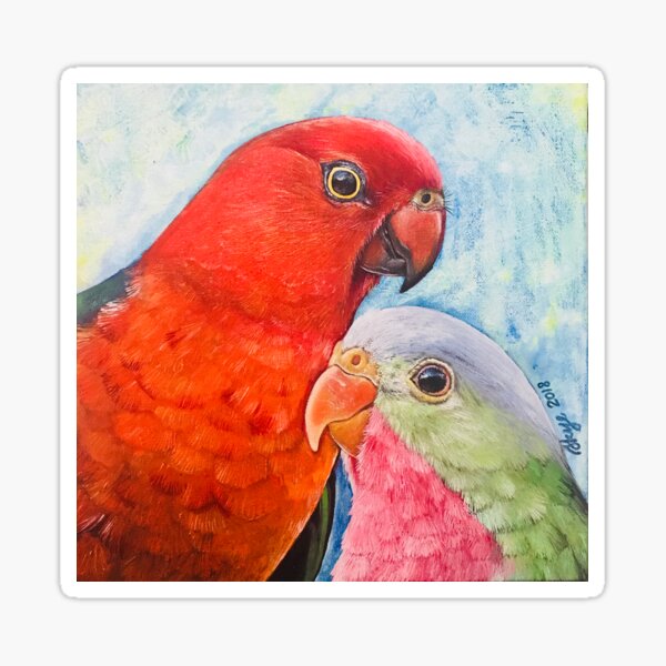 King Parrot and Princess Parrot Sticker