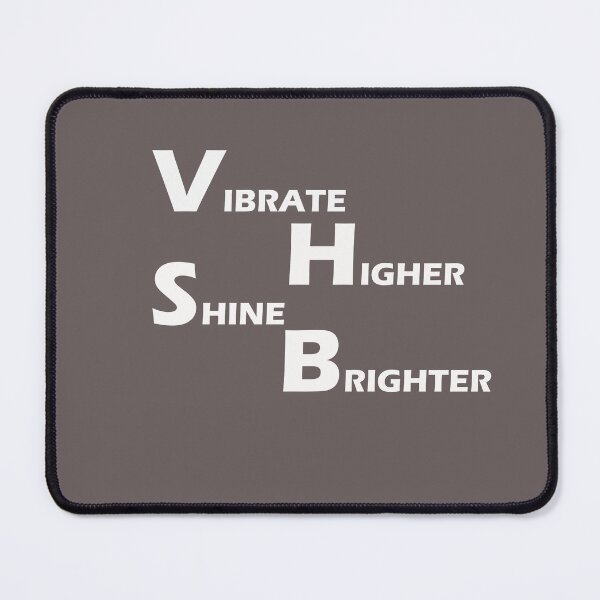 Item preview, Vibrate Higher, Shine Brighter – Positive Energy Quote Design designed and sold by ArtNestVerse.