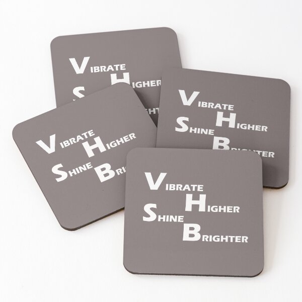 Item preview, Vibrate Higher, Shine Brighter – Positive Energy Quote Design designed and sold by ArtNestVerse.