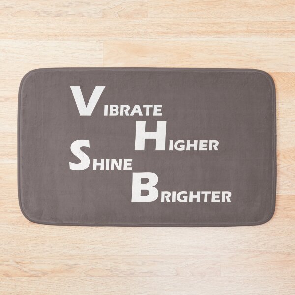 Item preview, Vibrate Higher, Shine Brighter – Positive Energy Quote Design designed and sold by ArtNestVerse.