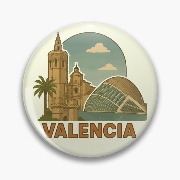 Artikelvorschau, Valencia Reise-Souvenir-Aufkleber entworfen und verkauft von rogue-design.