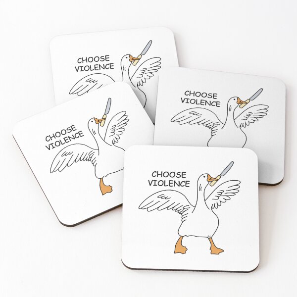Item preview, Silly goose with knife. Choose Violence. Funny. designed and sold by CoCoArt-Ua.