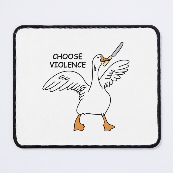 Item preview, Silly goose with knife. Choose Violence. Funny. designed and sold by CoCoArt-Ua.