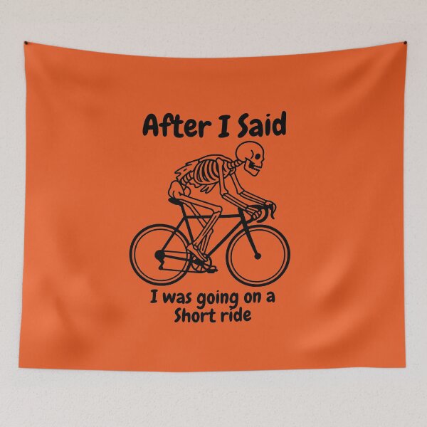 Item preview, Skeleton Cycling Humor – “After a Short Ride” Halloween Bike Shirt designed and sold by Fan Art Station .