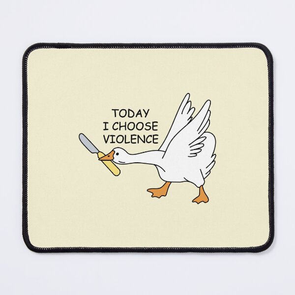 Item preview, Silly goose with knife. Today I Choose Violence. Funny. designed and sold by CoCoArt-Ua.
