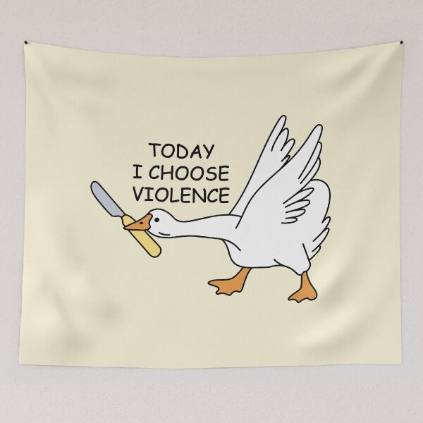 Item preview, Silly goose with knife. Today I Choose Violence. Funny. designed and sold by CoCoArt-Ua.