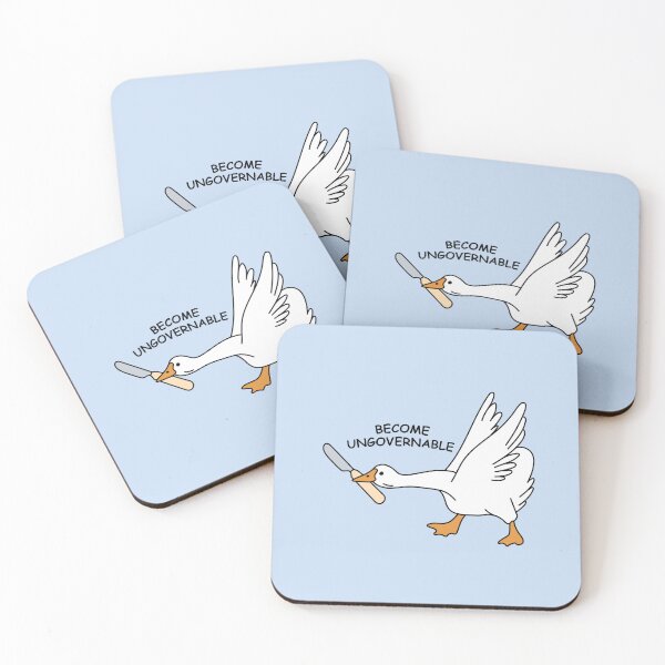 Item preview, Silly goose with knife. Become Ungovernable. Funny. designed and sold by CoCoArt-Ua.