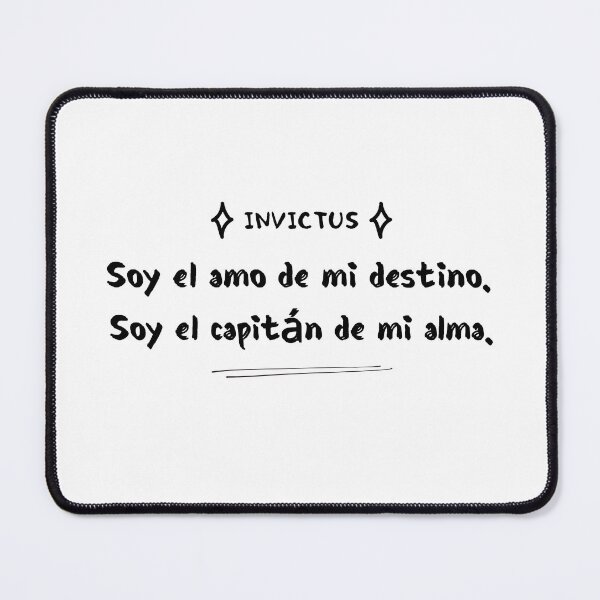 Item preview, Motivational quote from the poem Invictus: male in black (I) designed and sold by Rebeldía Pura.