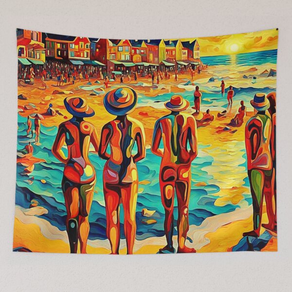 Item preview, Naturists at the beach designed and sold by George Hutton Hunter.