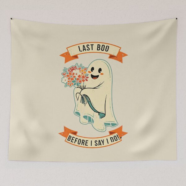 Item preview, Last Boo Before I Do Ghost with Bouquet designed and sold by VinsendDraconi.
