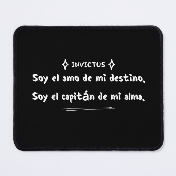Item preview, Motivational quote from the poem Invictus: masculine in white (I) designed and sold by Rebeldía Pura.