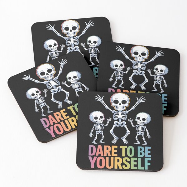 Item preview, Dare To Be Yourself Rainbow Dabbing Skeleton Gay LGBT Pride designed and sold by PeteHomenick.