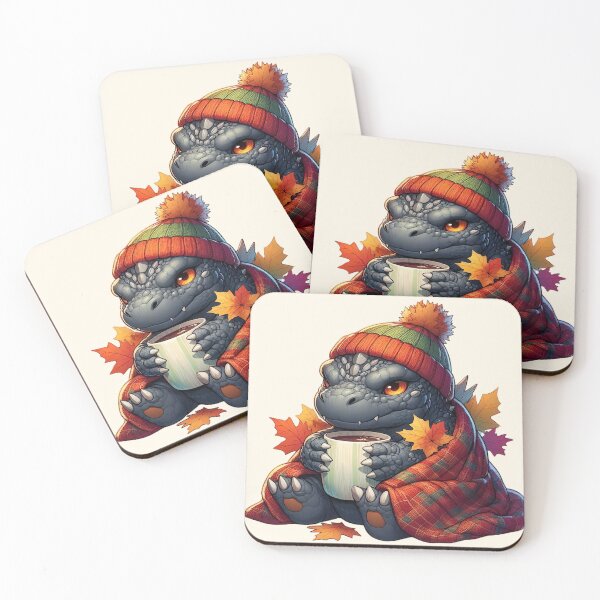 Item preview, Baby Kaiju Autumn Cozy Monster Illustration designed and sold by Retr0Tshirts.