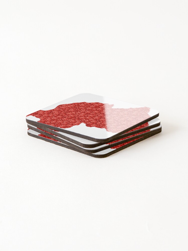 Thumbnail 4 of 5, Coasters (Set of 4), Red Rhinestone Rwanda designed and sold by TheIconSmith.