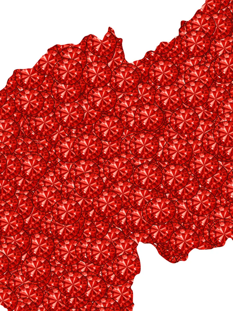Thumbnail 4 of 4, iPhone Case, Red Rhinestone Rwanda designed and sold by TheIconSmith.