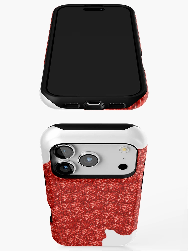 Thumbnail 3 of 4, iPhone Case, Red Rhinestone Rwanda designed and sold by TheIconSmith.