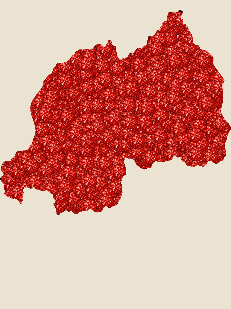 Thumbnail 4 of 4, Relaxed T-Shirt, Red Rhinestone Rwanda designed and sold by TheIconSmith.