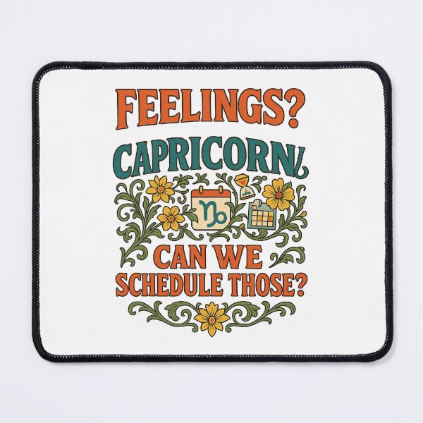 Item preview, Capricorn "Feelings? Can We Schedule Those?" Art Nouveau T-Shirt | Witty Zodiac Humor designed and sold by MySpiritTravels.