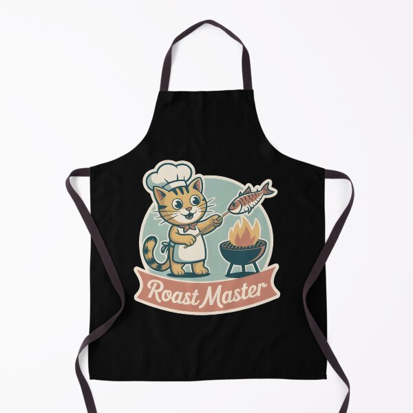 Item preview, Roast Master Cat Chef with Grilled Fish designed and sold by 404wearpl.