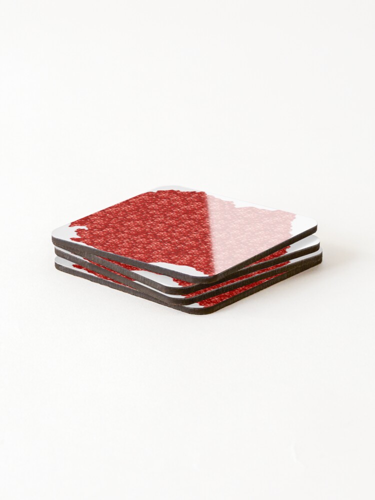 Thumbnail 4 of 5, Coasters (Set of 4), Red Rhinestone Romania designed and sold by TheIconSmith.
