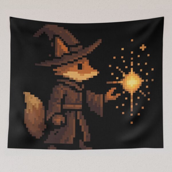 Item preview, Pixelated Witch Fox designed and sold by kyokugen.
