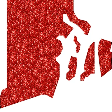 Artwork thumbnail, Red Rhinestone Rhode Island by TheIconSmith