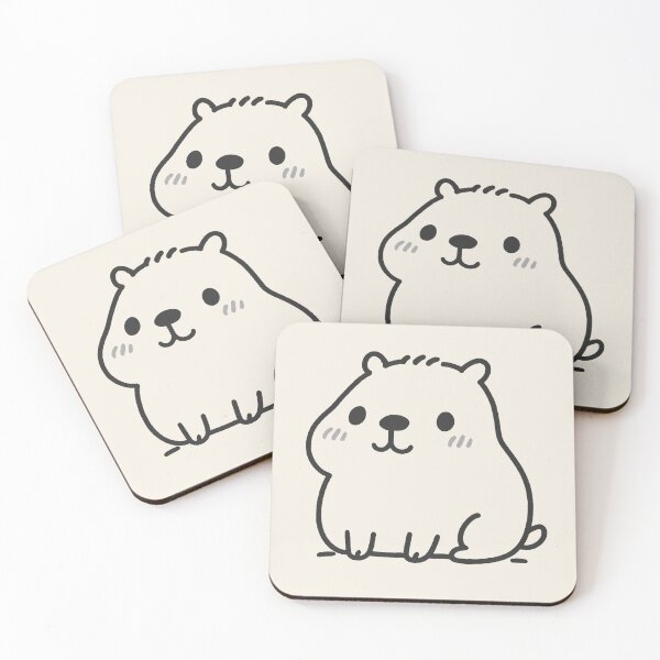 Item preview, Cute Chubby Capybara Doodle | Kawaii Capybara , Gift for Animal Lovers designed and sold by stylishdzign.