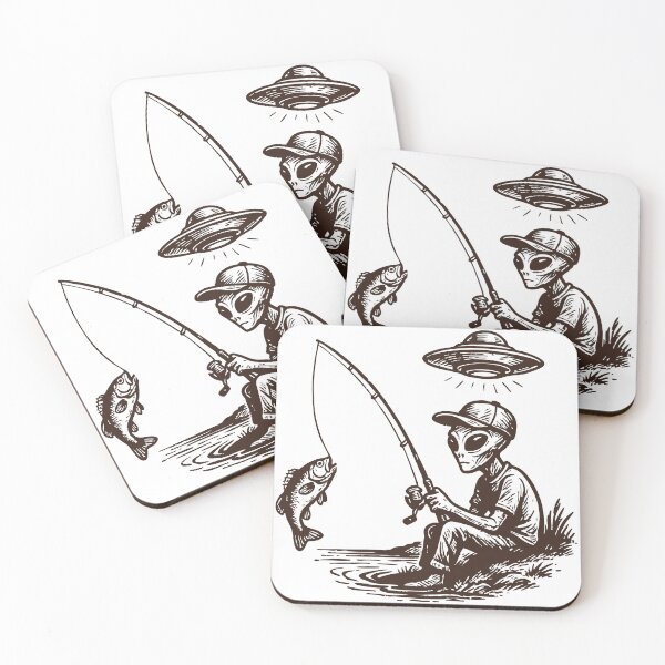 Item preview, Alien Fishing Vintage designed and sold by TomFrontierArt.